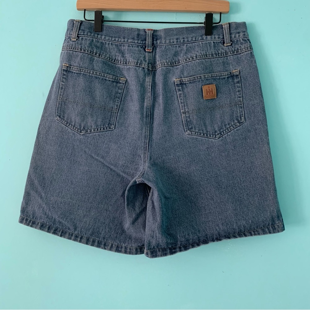 McCormick Farmall Vintage Denim Wide Leg High Rise Chore Barn Jean Short 33